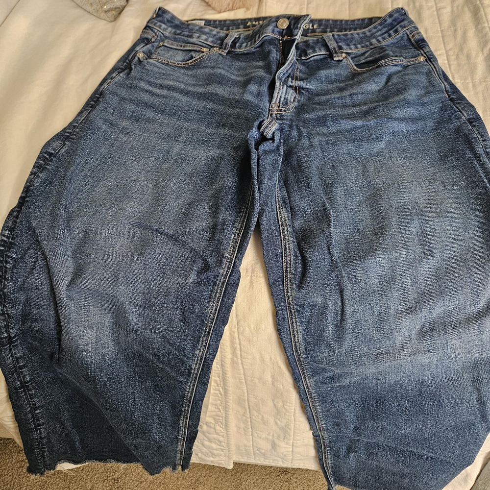 American Eagle Outfitters Medium Blue Wide Leg Jeans